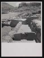 Perseia Fountain House: from west, close up of large and small basins