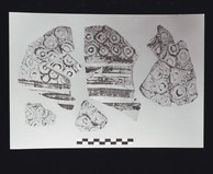 50-452 to 50-456 6 fragments from Palace Style amphora, Epano Phournos, from tholos floor, Area IV
