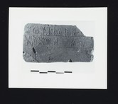 52-110 clay tablet with Linear B script, House of Oil Merchant, Room 2, MY Oe 110