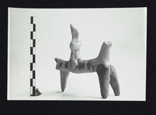 52-341 horse and rider figurine, Perseia, Prehistoric Cemetery Central
