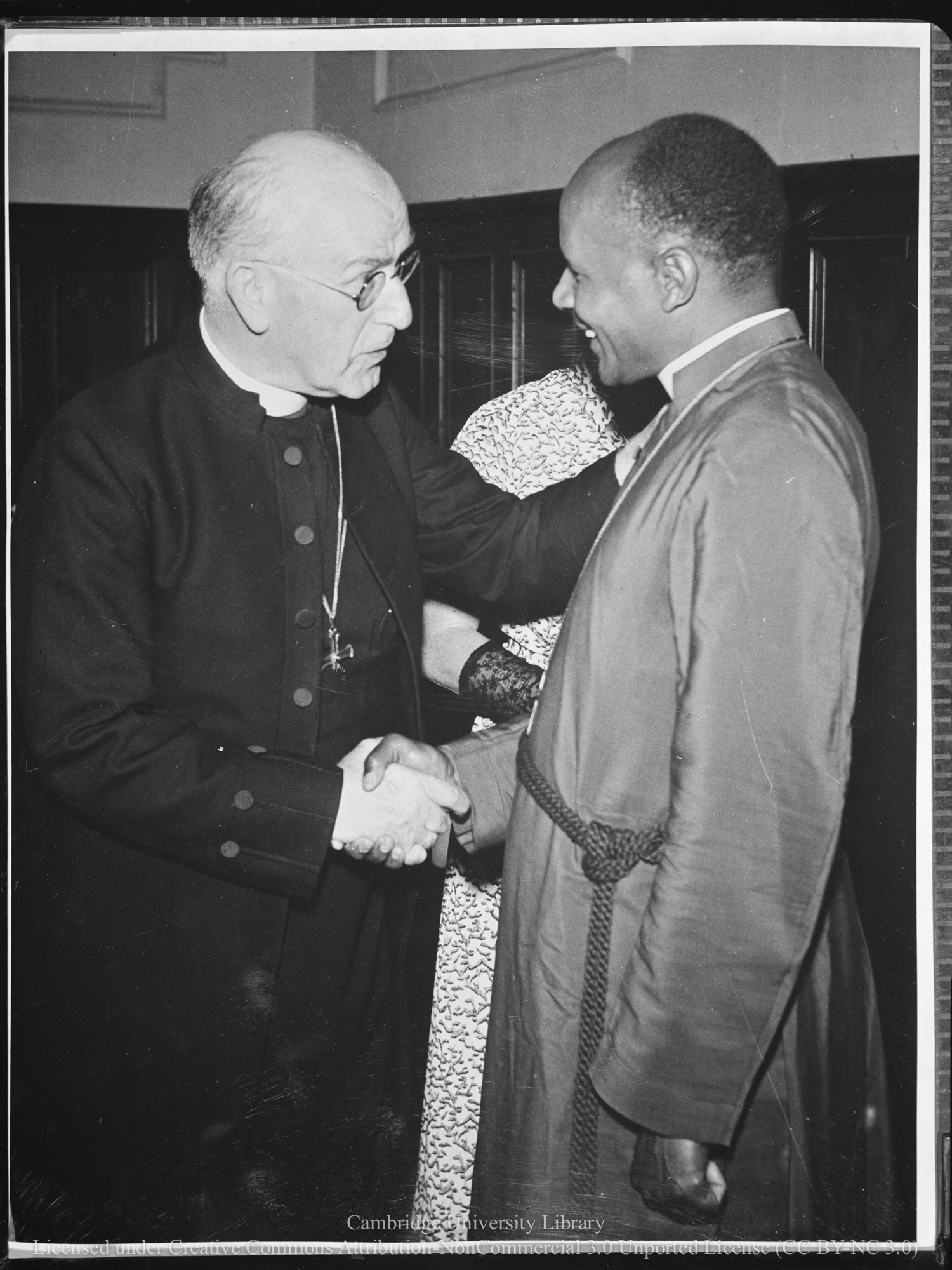 Dr Fisher with the Rt. Rev. Obadiah Kariuki, whom he consecrated as Assistant Bishop for the Diocese of Mombasa, 1955