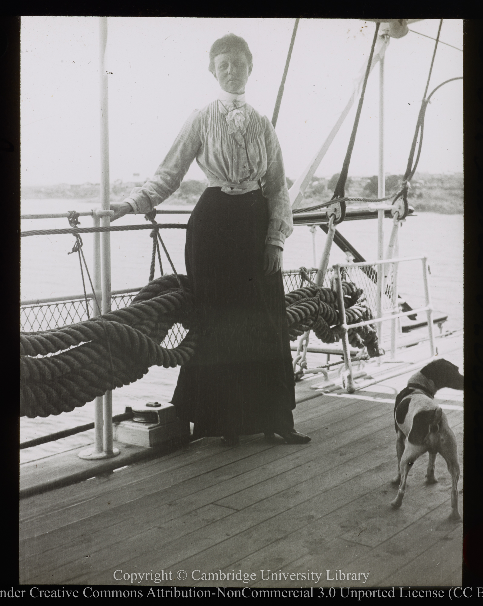 Lake Victoria: European woman on deck of steamer, 1905 - 1948