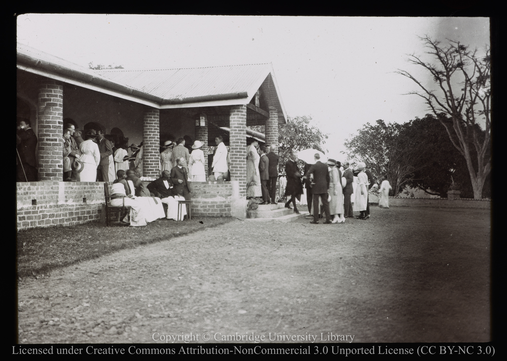 Gathering outside Mengo Hospital, 1897 - 1958