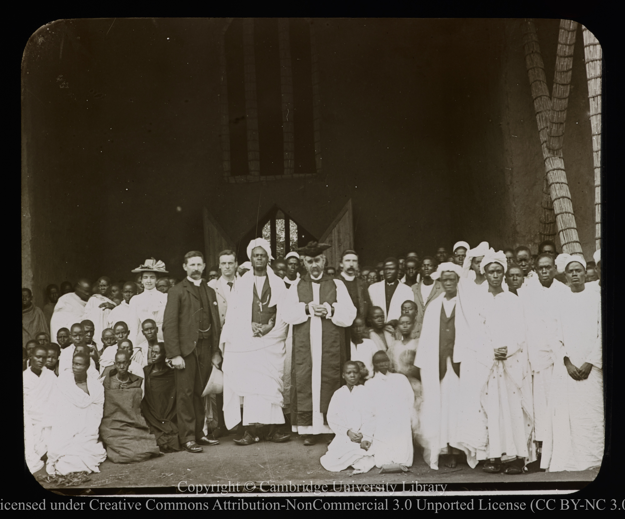 Clergy and others outside church, 1892 - 1914