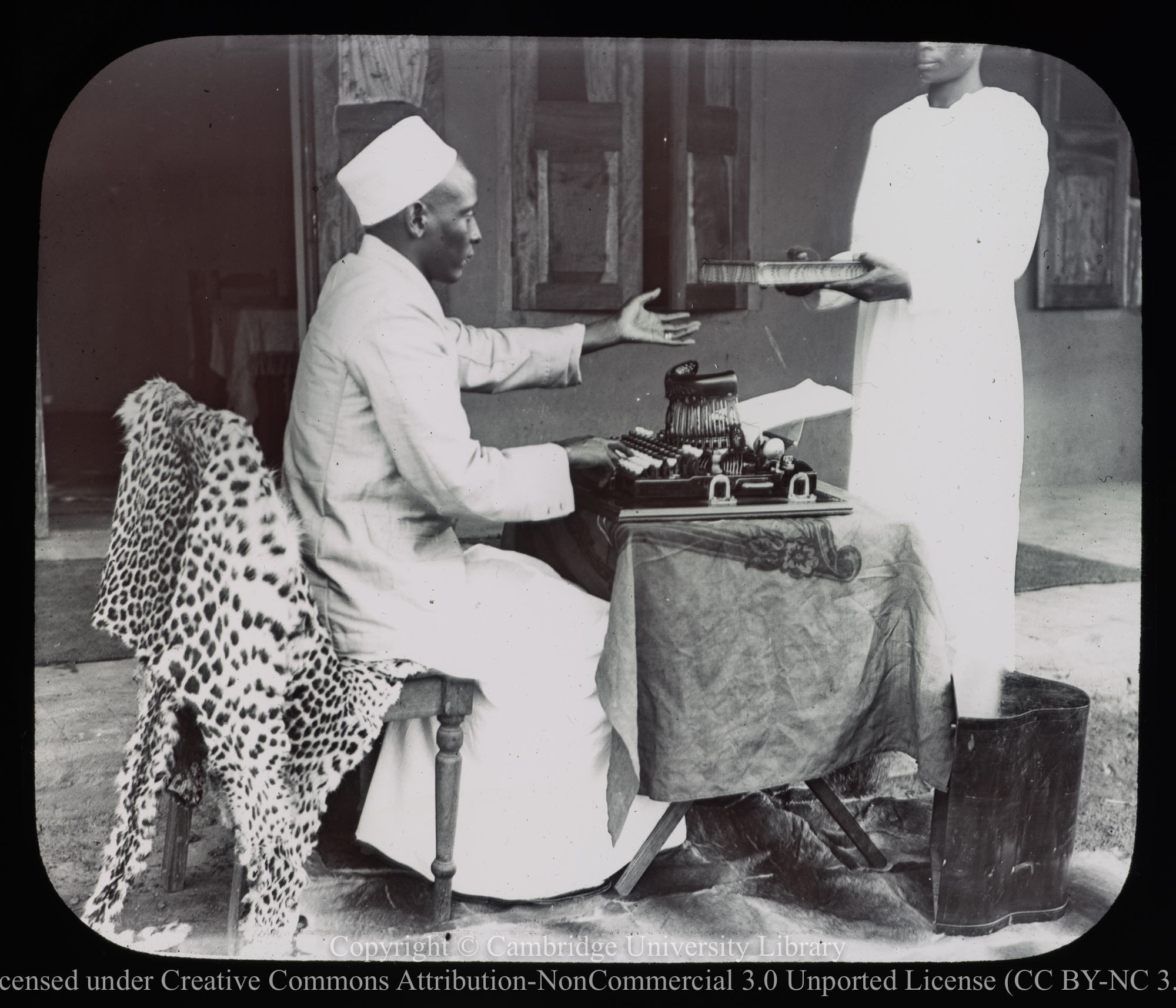 African at typewriter, 1892 - 1914