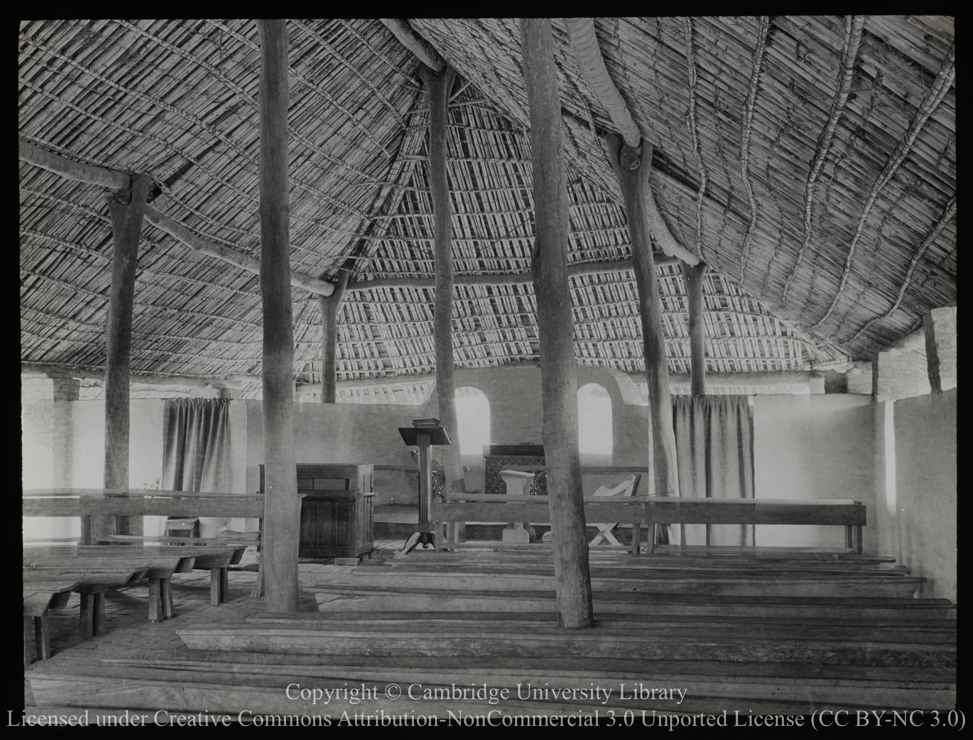 Church interior, Yei, 1923
