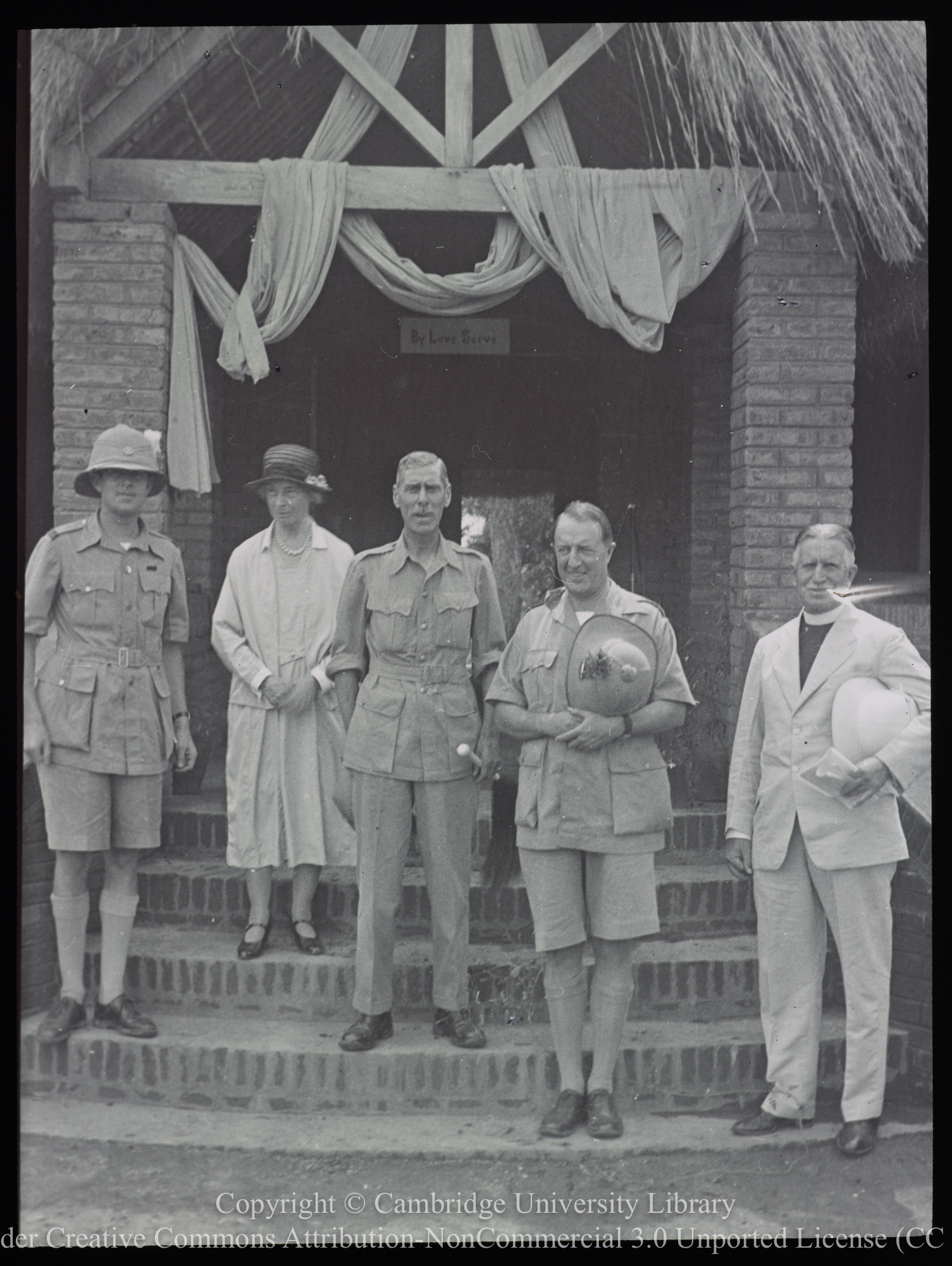 Governor-general of Sudan, John Maffey (1877-1969), at the opening of the Nugent School, Loka, 1929