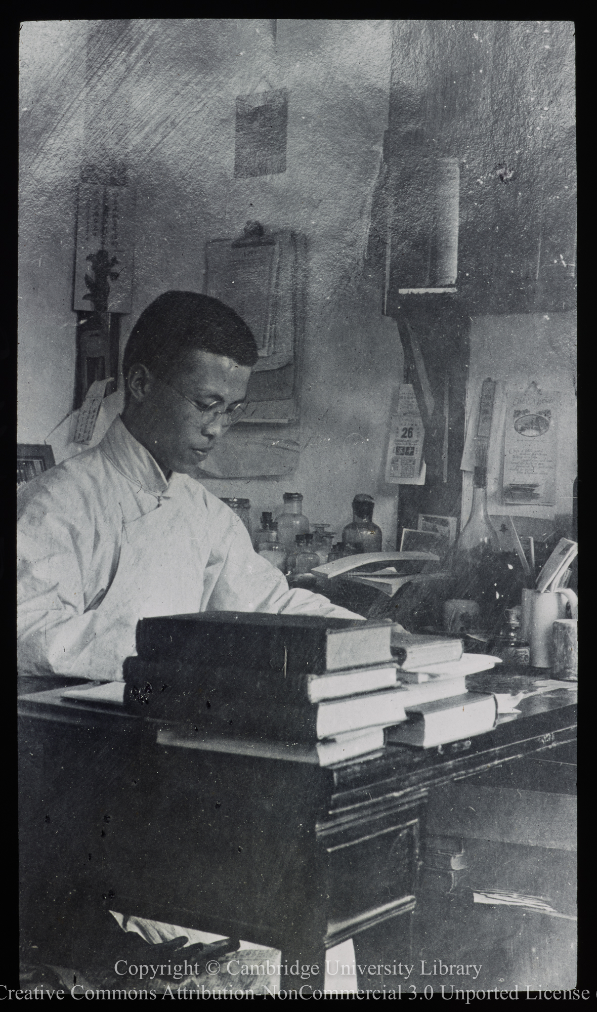 Mr Wu Shuen Hsi at his desk, 1921 - 1929