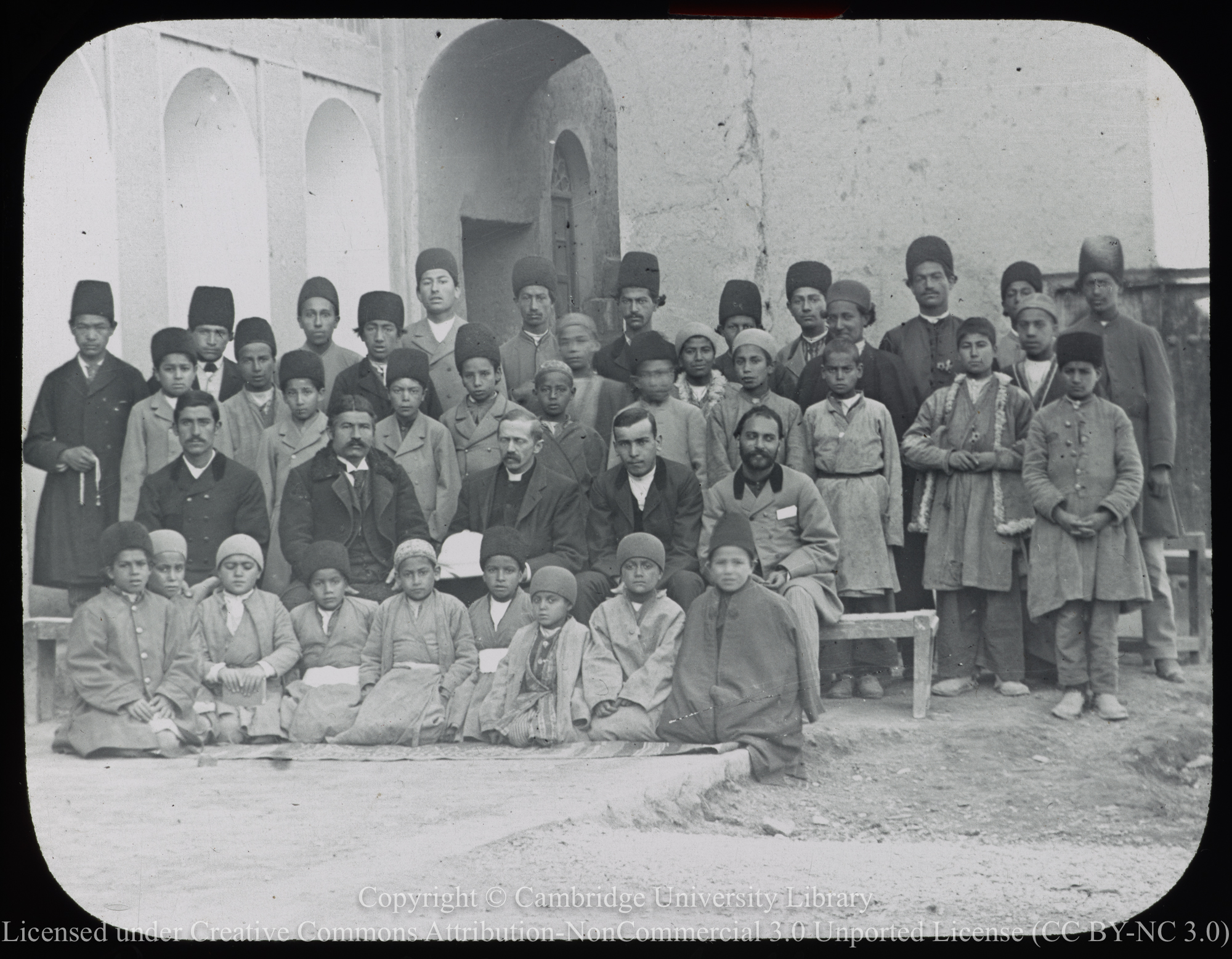 Pupils and staff of Persian School at Julfa [JolfÄ], 1906 - 1938