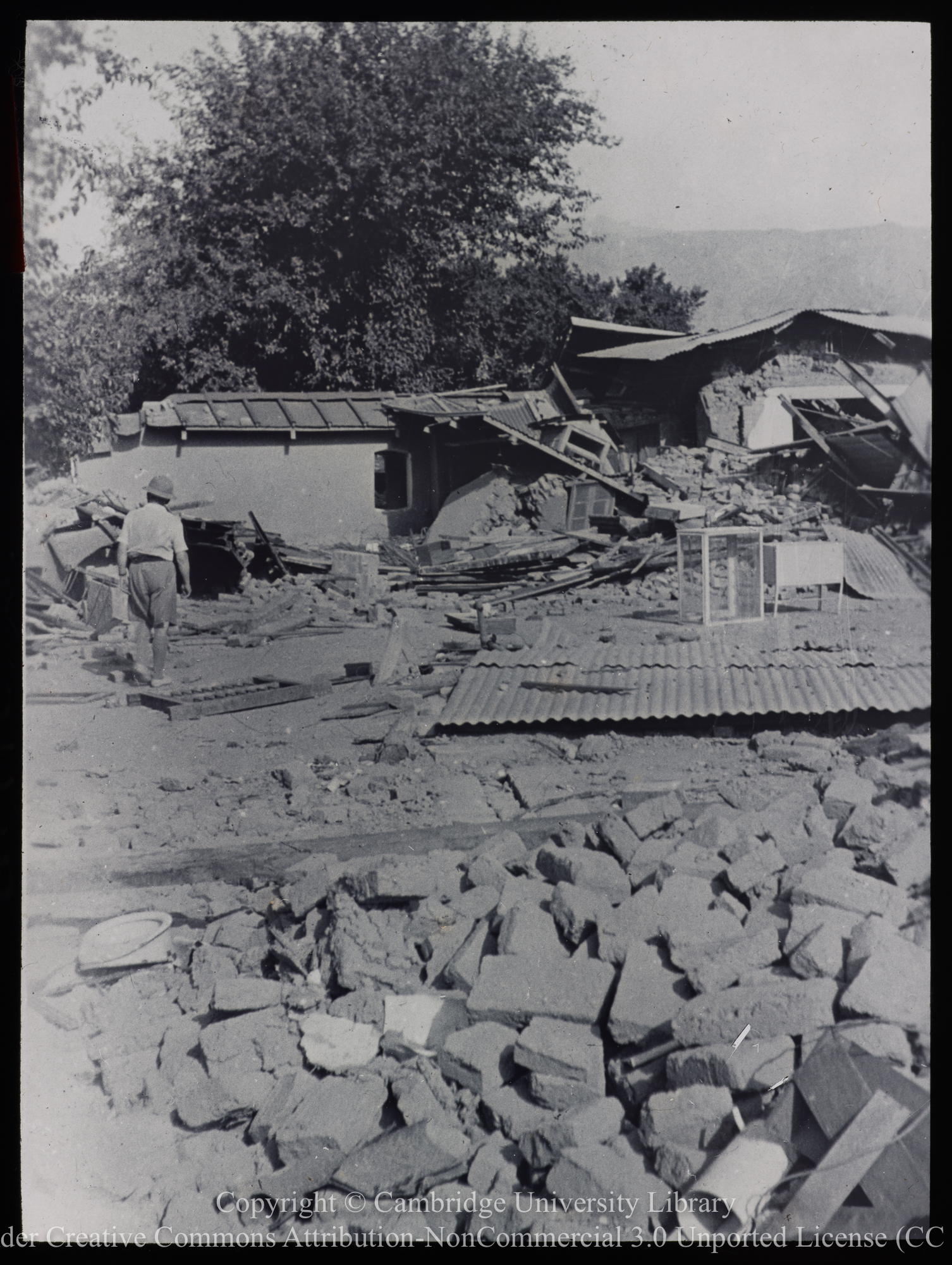 Quetta Hospital: ruins of Operating Theatre after earthquake in 1935, 1935
