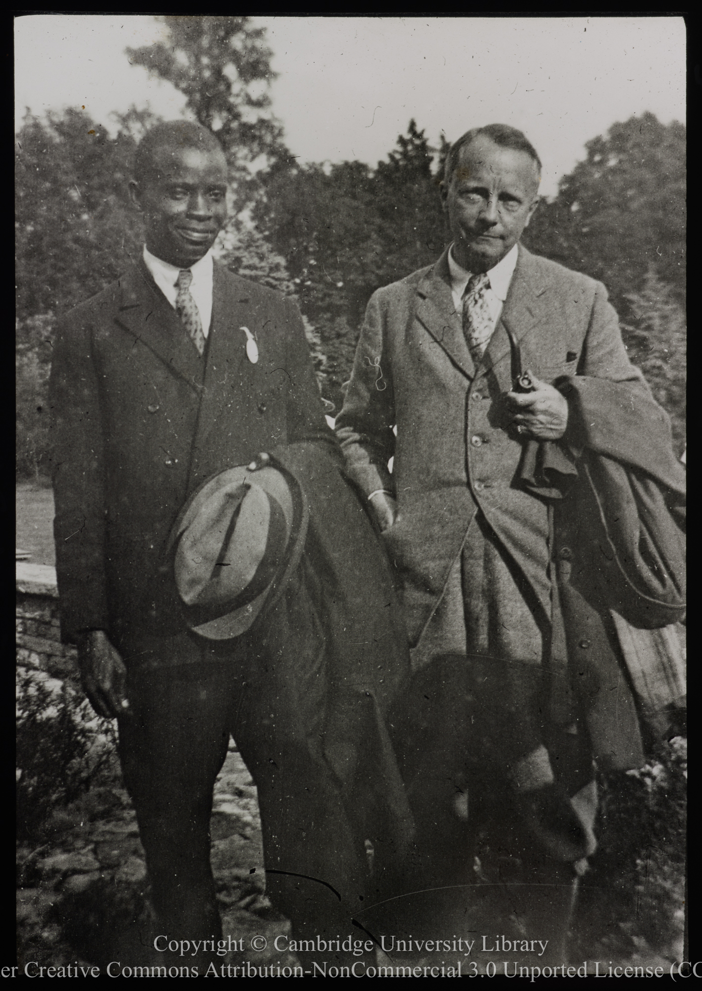 Dr. J.E. Aggrey (1875-1927), Vice-Principal of Achimota College, Ghana, with Rev. Alexander Gordon Fraser (1873-1962), Principal from 1924 to 1935, 1910 - 1927