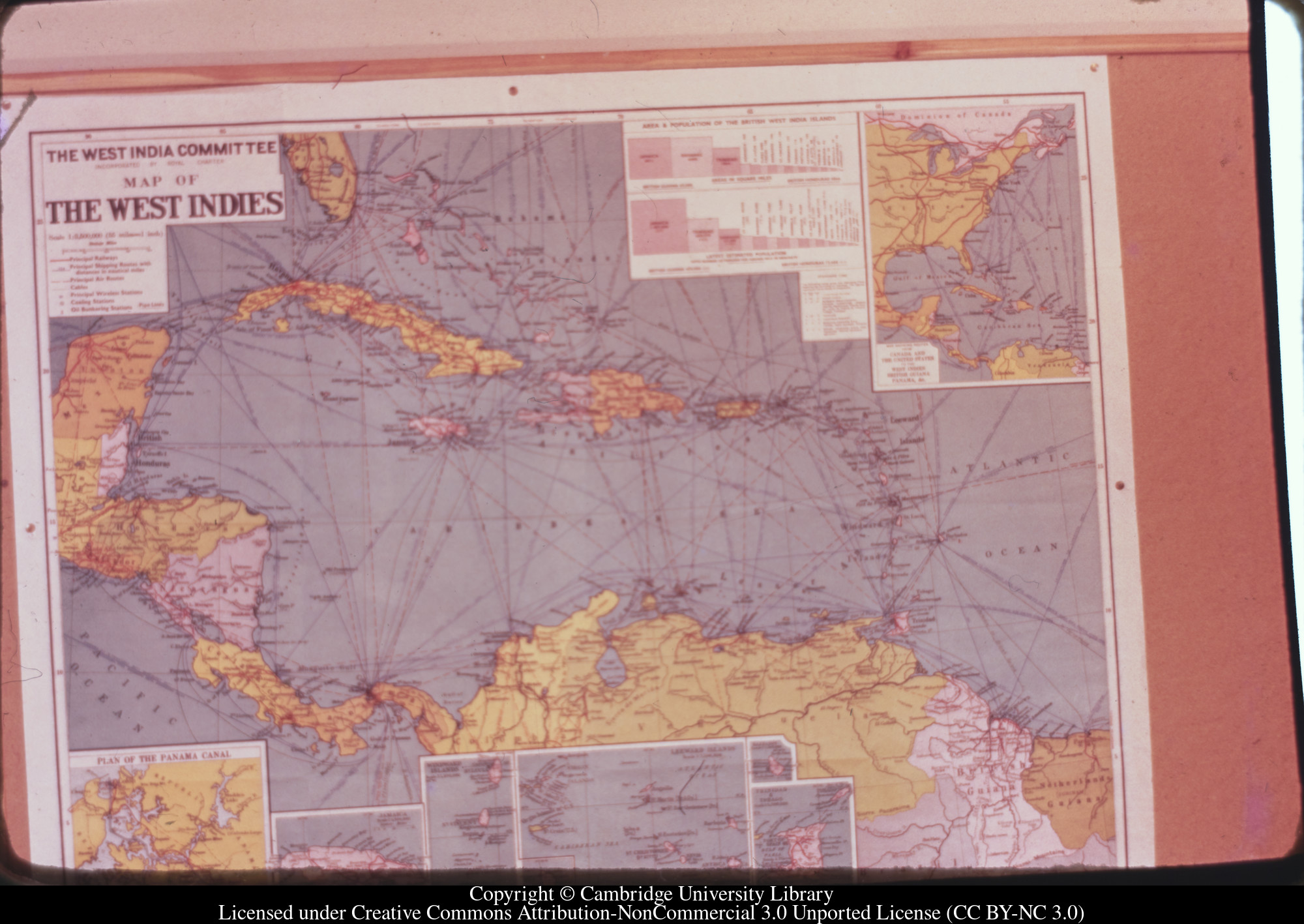 Map of West Indies, 1970