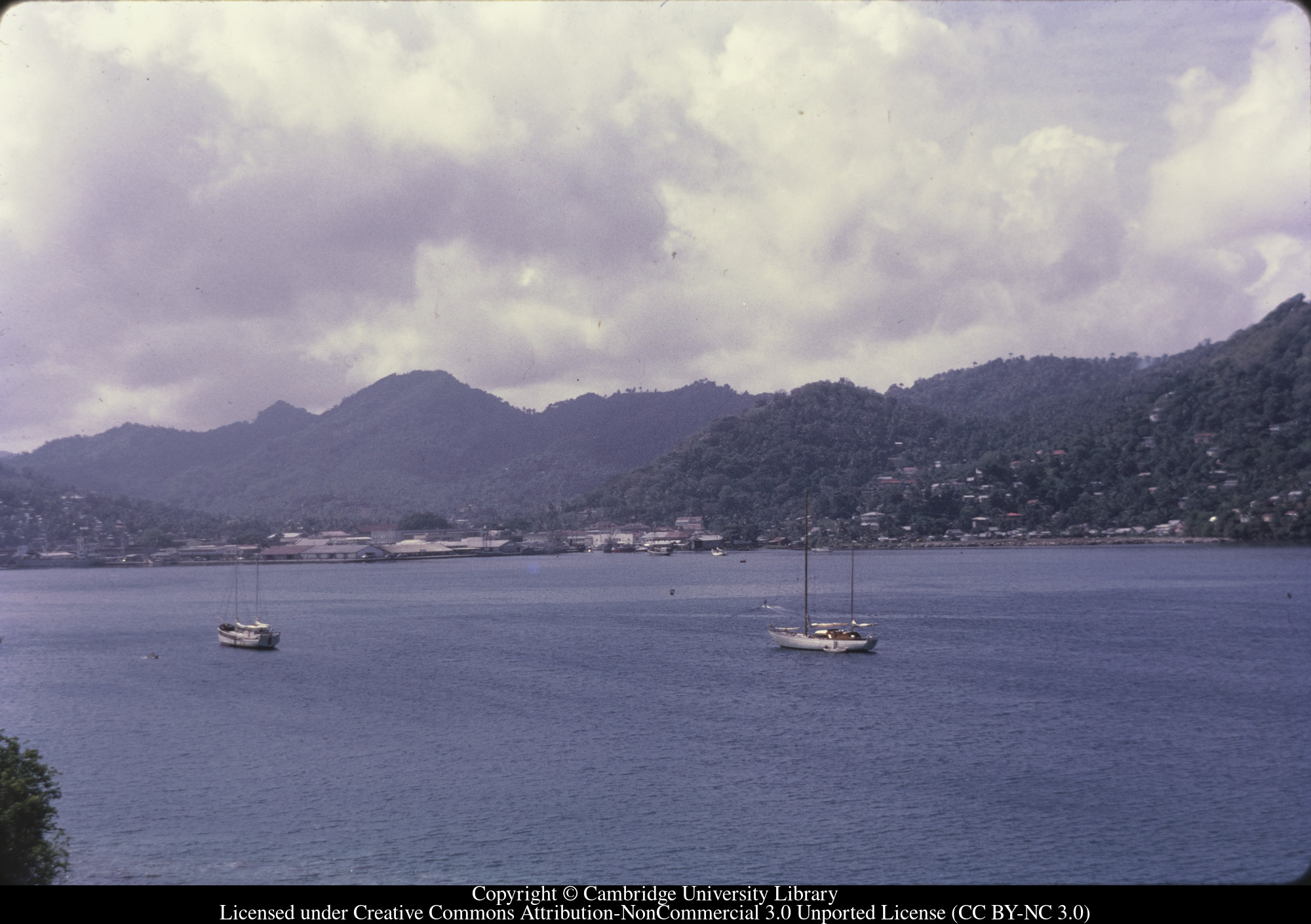 Castries Harbour from sea, 1972-05