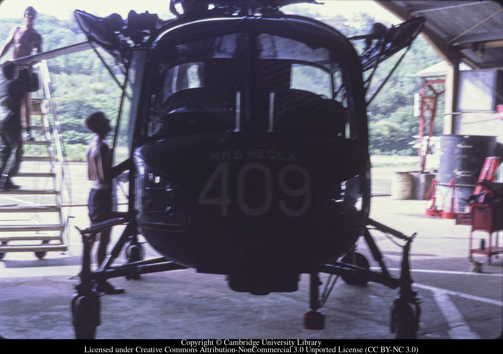 HMS Hecla&#39;s helicopter which took most of the pictures, 1972-05