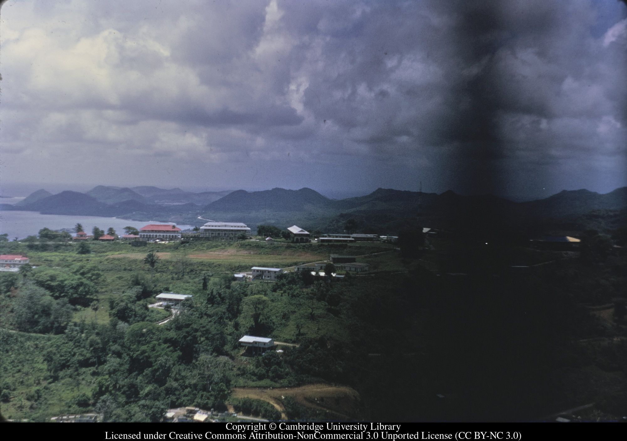 Morne Fortune from air, 1972-09