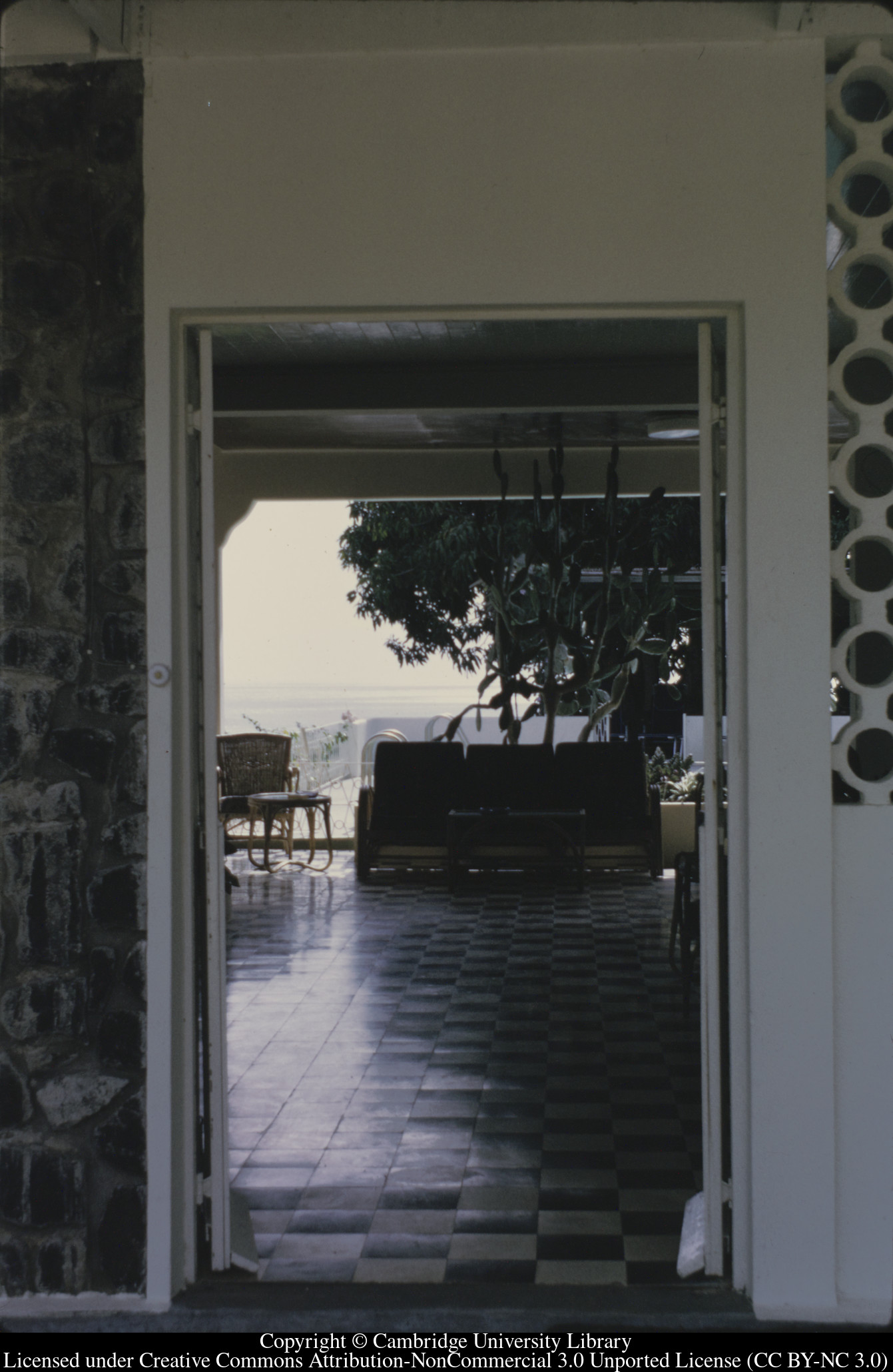 C [Ciceron] : entrance - sofa moved as for buffet, 1973-02