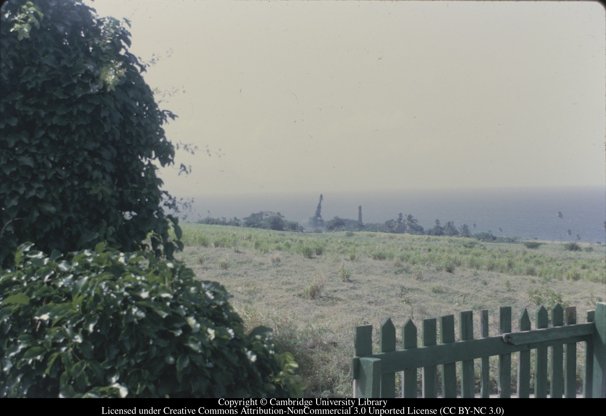 St Kitts : Fairview : old sugar mill in background, 1972