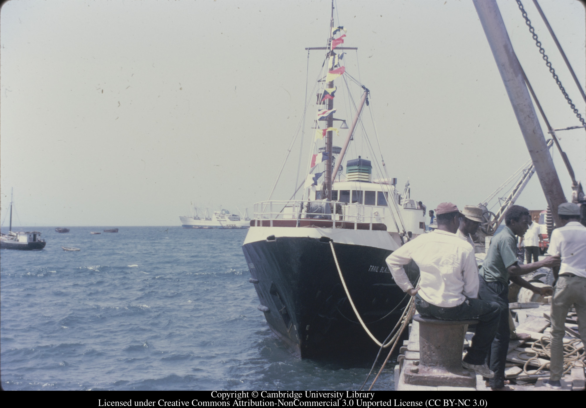 New launch, St Kitts : MV Liamuga, given by UK to replace the sunk Christine, handed over by Marnham 1972, 1972