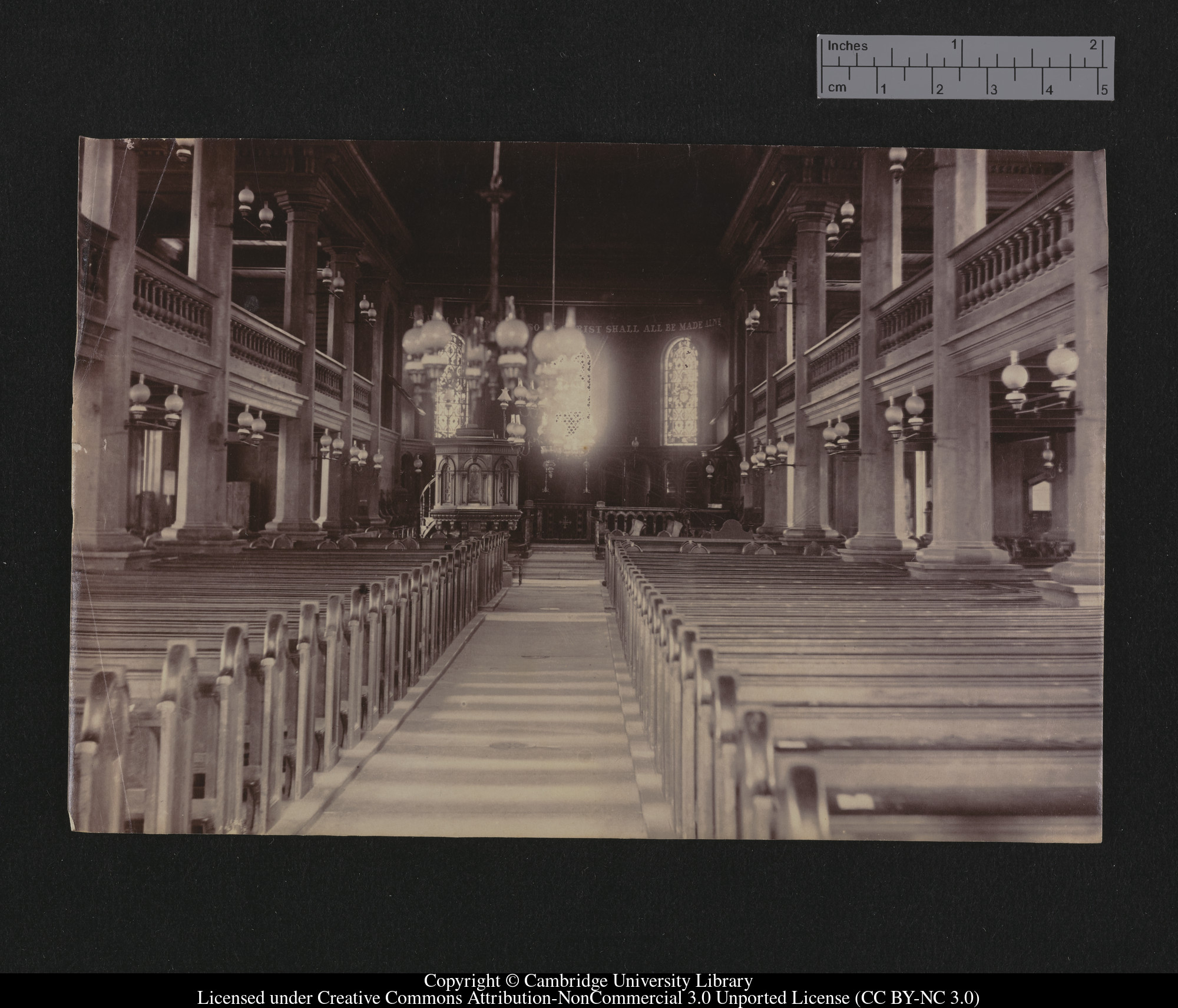 Interior of Cathedral in St John&#39;s [i.e. Saint Johns], Antigua, 1879 - 1913