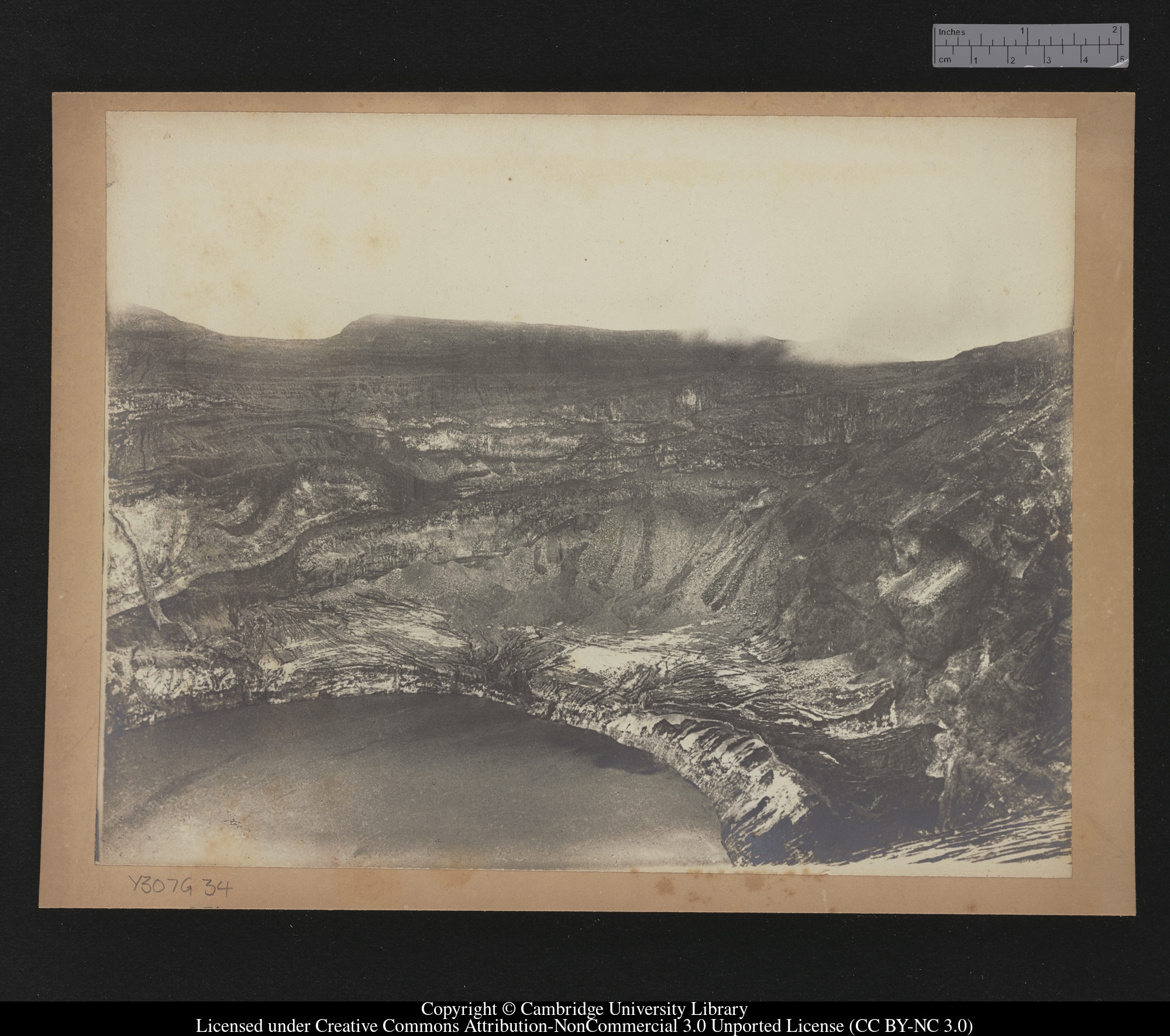 The Crater of the Soufriere, St Vincent [i.e. La Soufriere, Saint Vincent], from the south lip, 1907, 1907