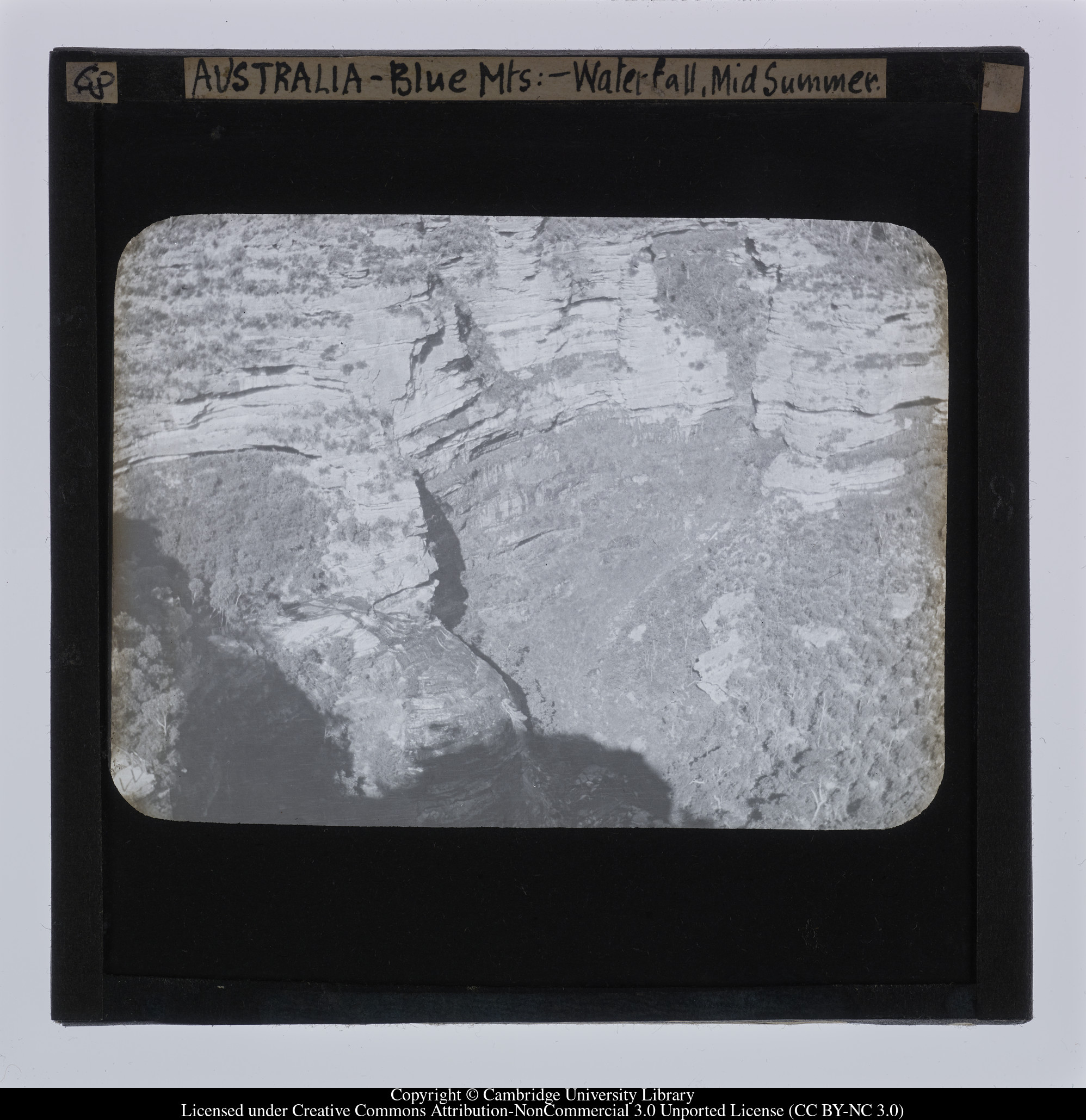 Australia - Blue Mts [i.e. Blue Mountains] - Waterfall, midsummer, 1909