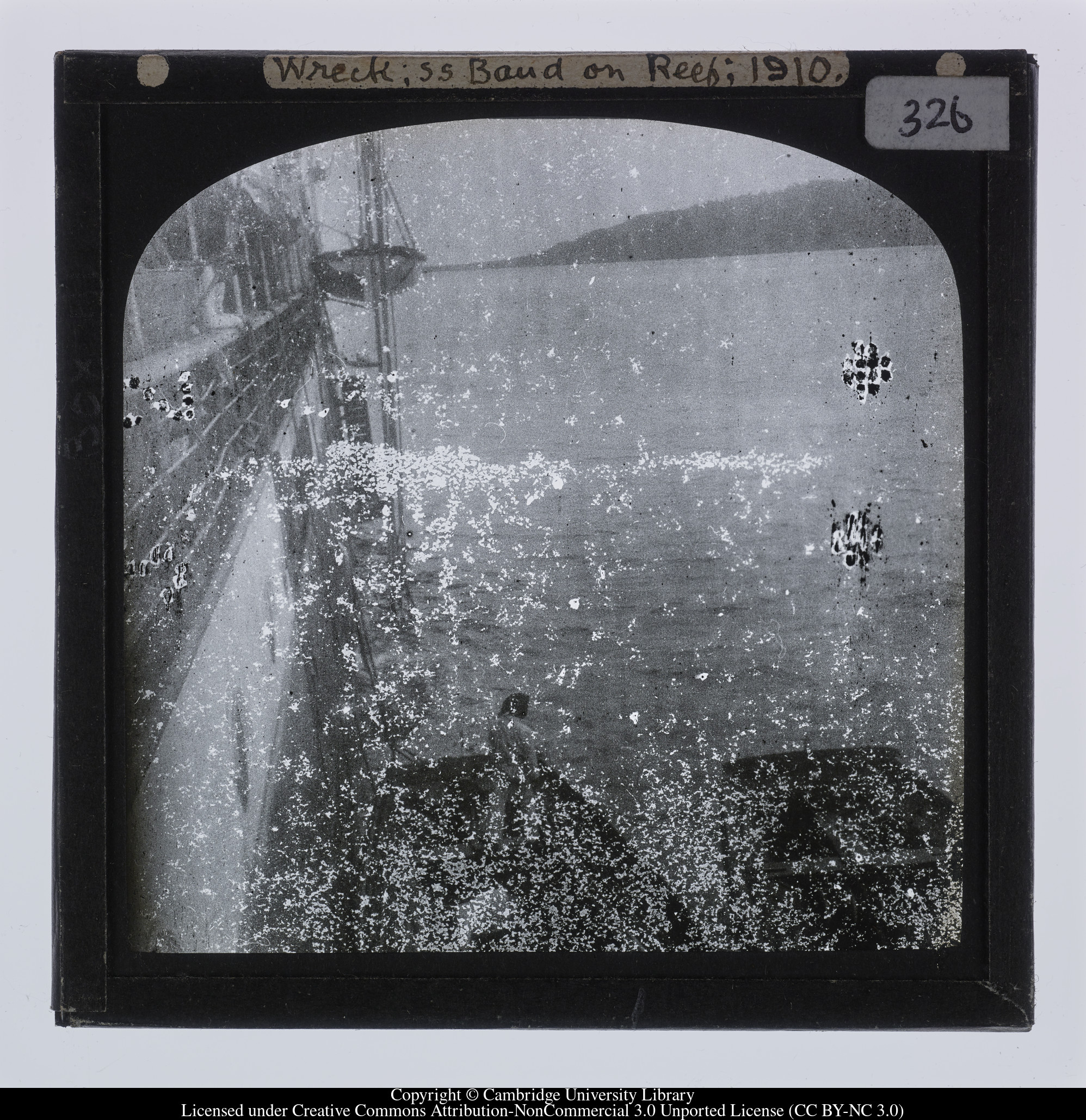 Wreck SS &#39;Band&#39; on Reef, &#39;Cape Rivers&#39;, N.W. Celebes, June 26 1910, 1910-06-26