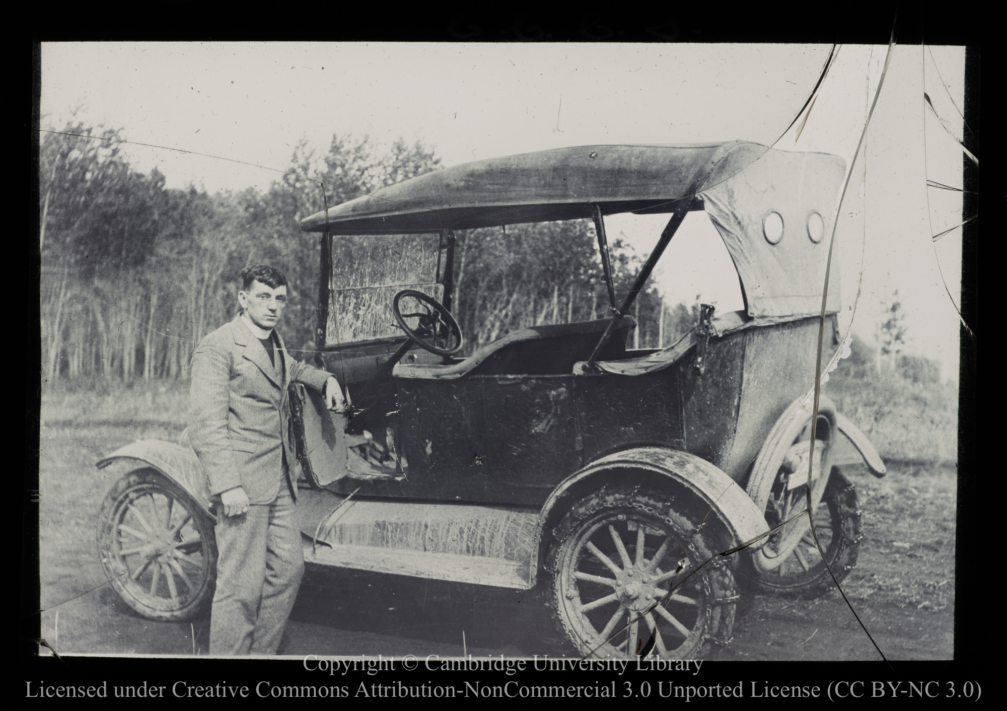 Rev. W. Allen at the Church Creek, at Saskatoon Creek, 1910 - 1930