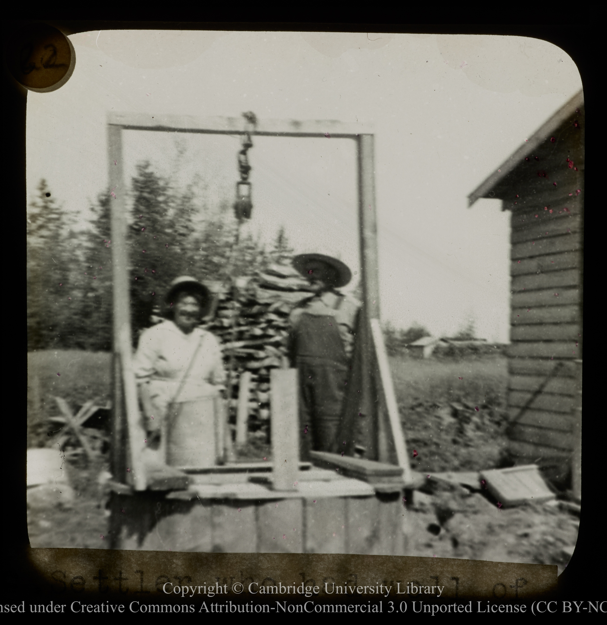 Settler who had well of pure water, 1910 - 1930