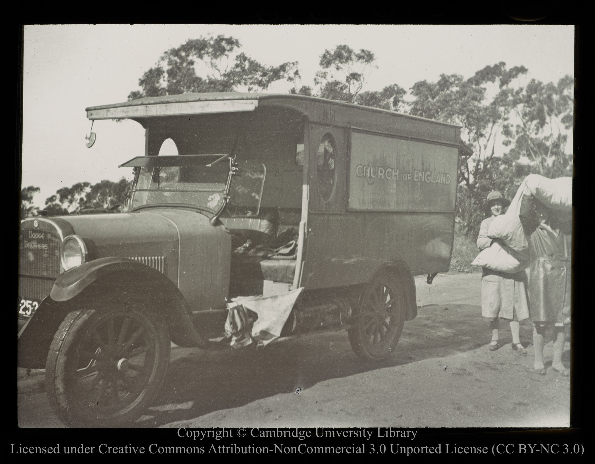 Sister Kathleen Northcote and van, 1910 - 1930