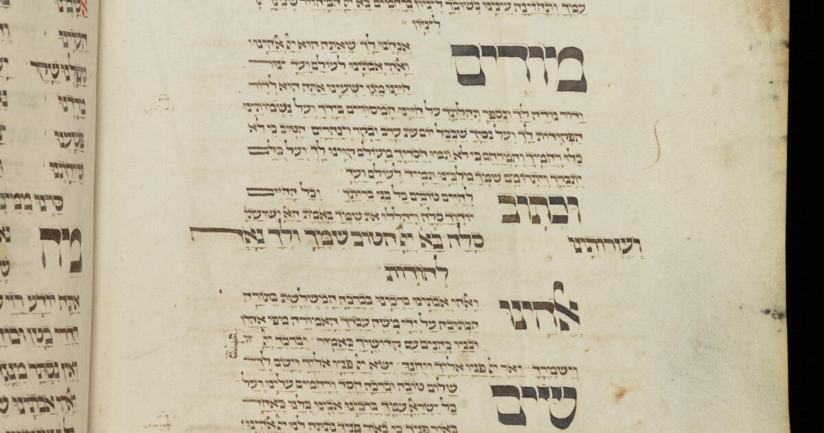 Hebrew Manuscripts : Jewish prayer-book