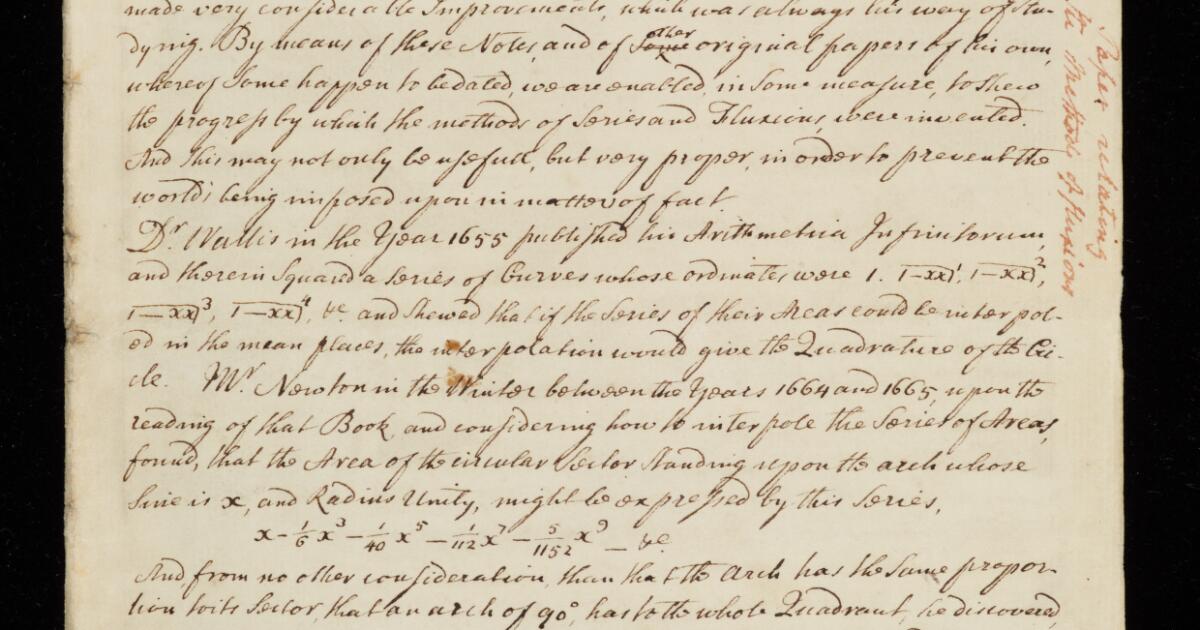 Newton Papers : Fluxions