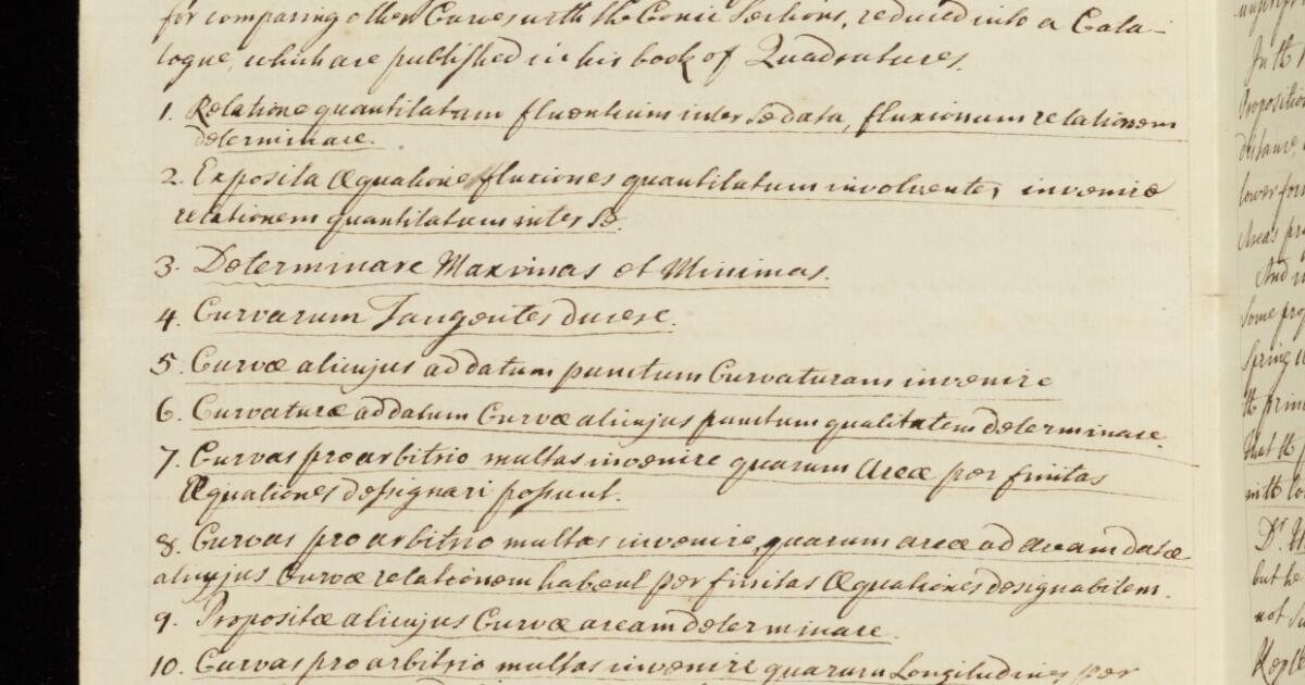 Newton Papers : Fluxions