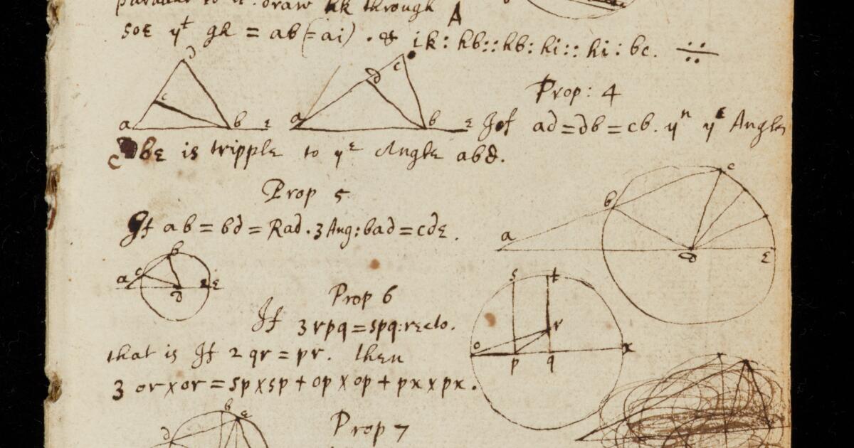Newton Math Notebook Newton Papers : College Notebook