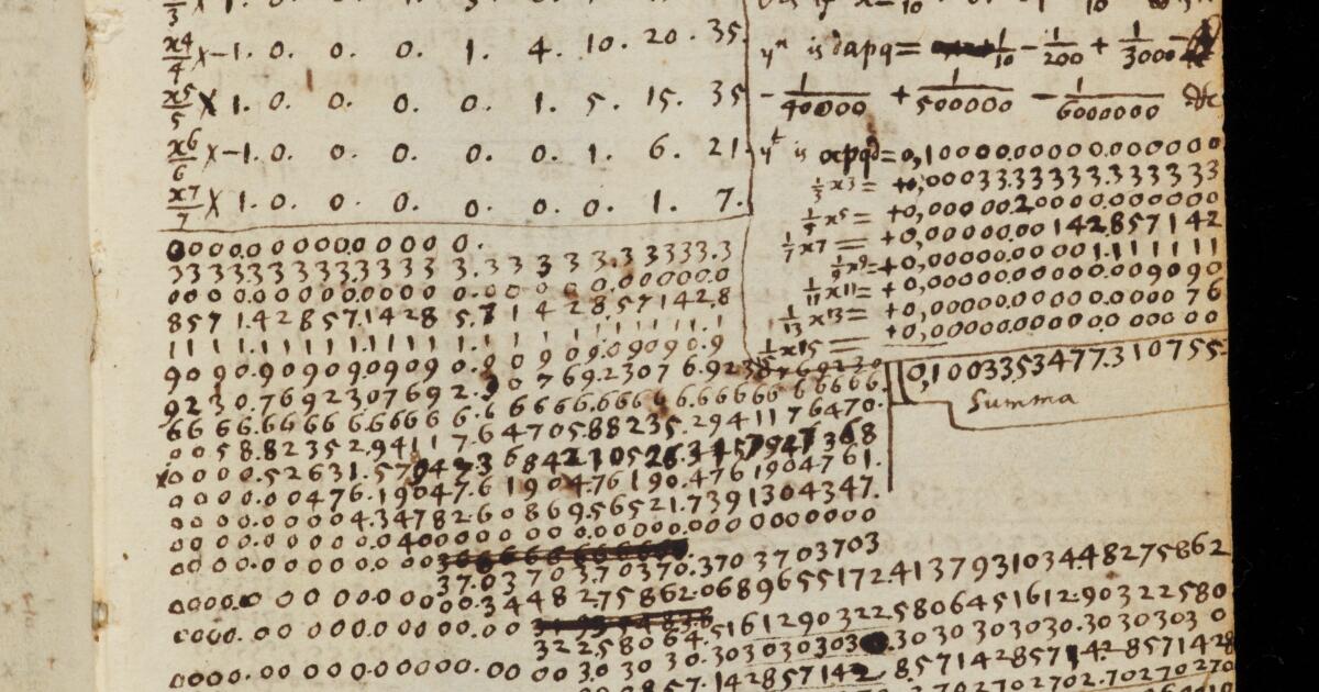 Newton Math Notebook Newton Papers : College Notebook