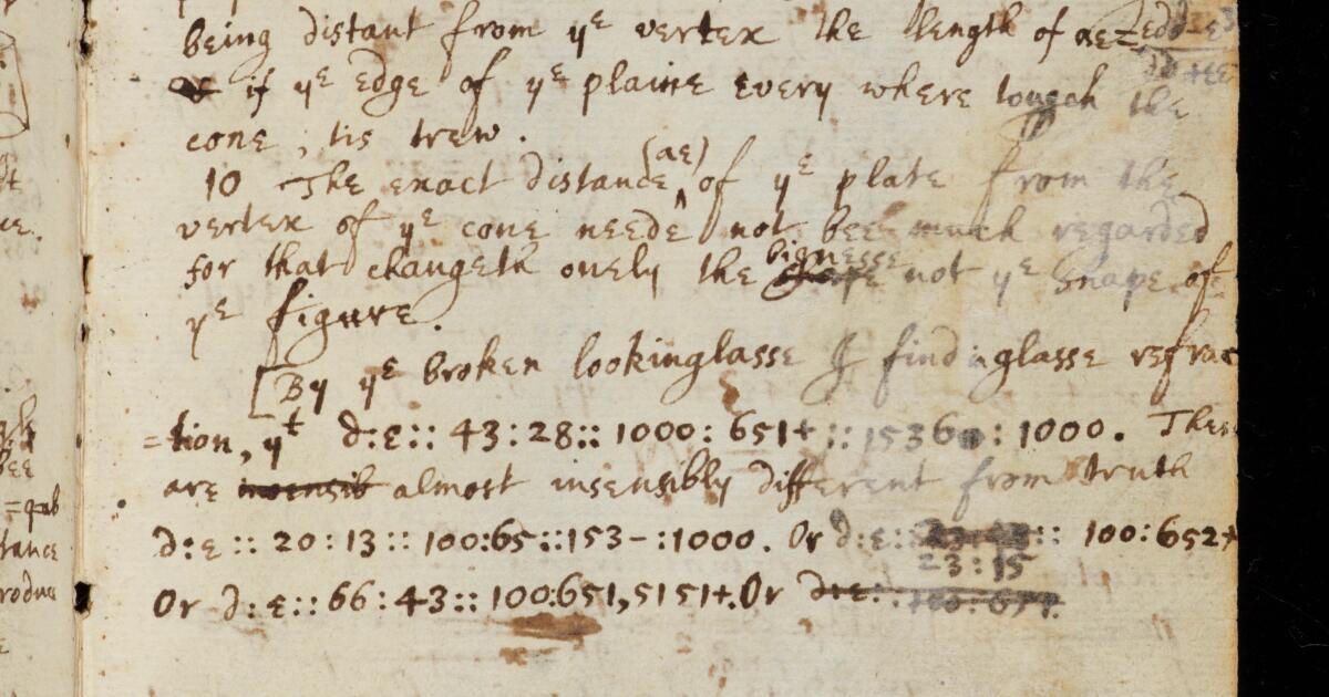 Newton Math Notebook Newton Papers : College Notebook