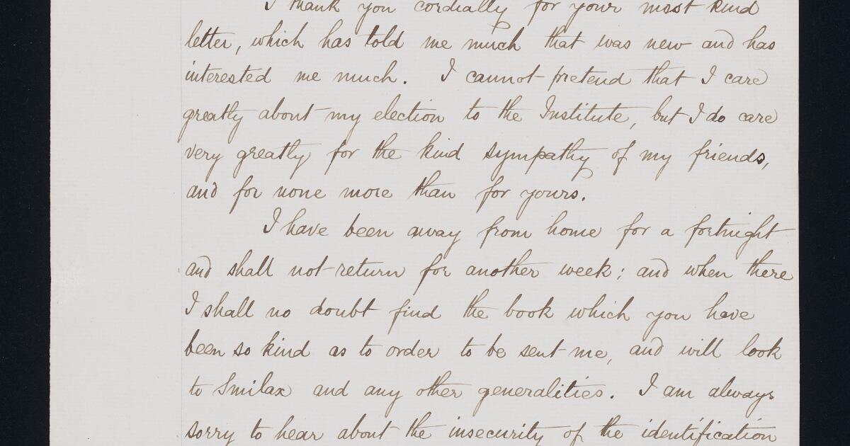 Darwin Manuscripts : Letters sent: Agassiz - Donders