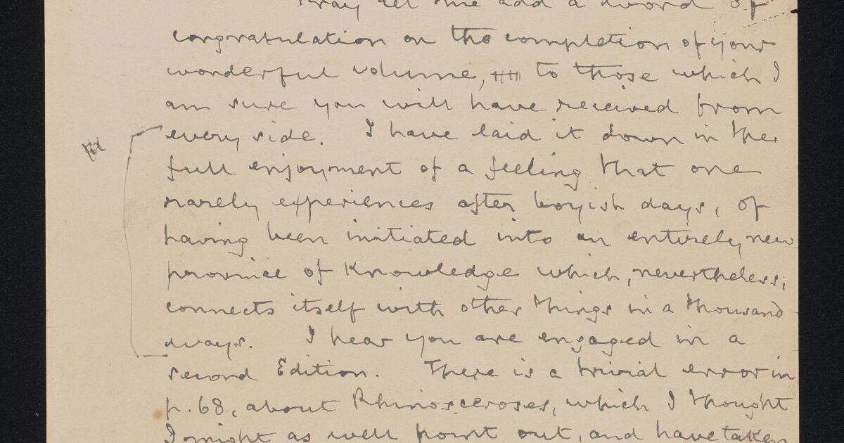 Darwin Manuscripts : Letters sent: Du Bois - Haliburton