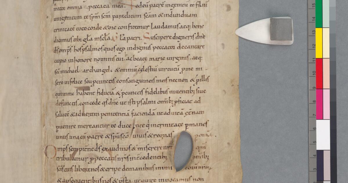 Western Medieval Manuscripts Bilingual Psalter in Old English and Latin