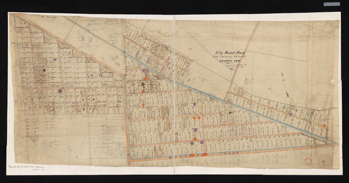 Maps Ely Saint Mary. Spade Husbandry Allotments, Grunty Fen