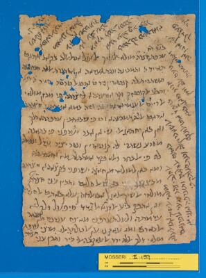 Letter; accounts Mosseri II.189