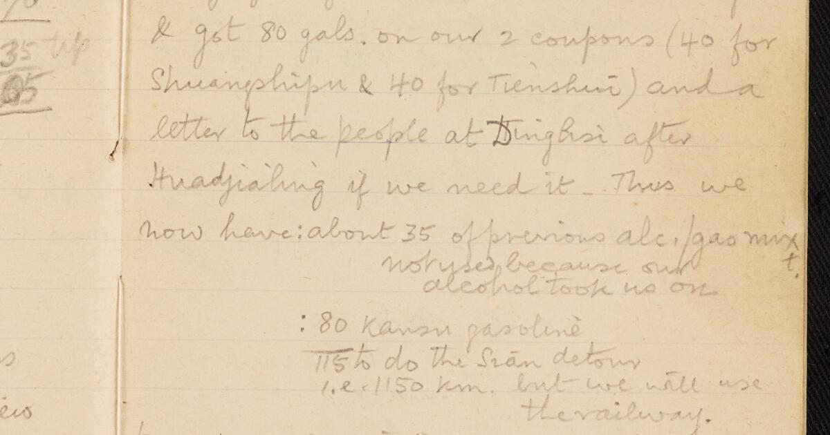 Joseph Needham Joseph Needhams Journal Of His Tour In North West China Aug7 Dec14 1943 