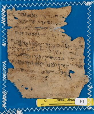 Genizah Fragment Or.1080 J255