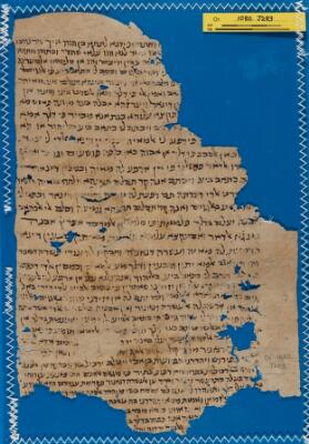Genizah Fragment Or.1080 J283