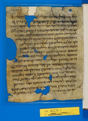 Genizah Fragment T-S 8G7.1