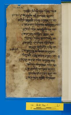 Genizah Fragment T-S 8K14.1