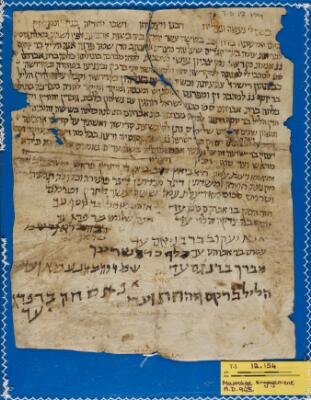 Genizah Fragment T-S 12.154