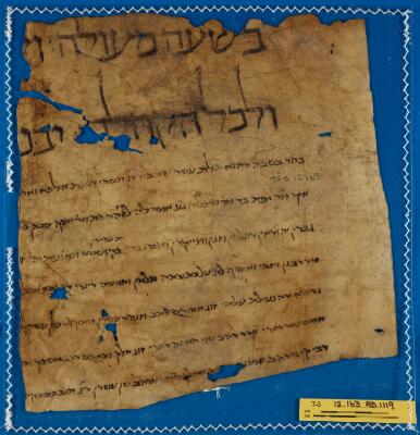 Genizah Fragment T-S 12.163