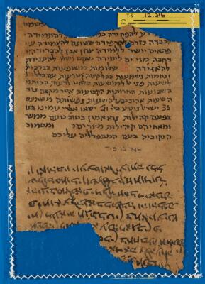 Genizah Fragment T-S 12.316