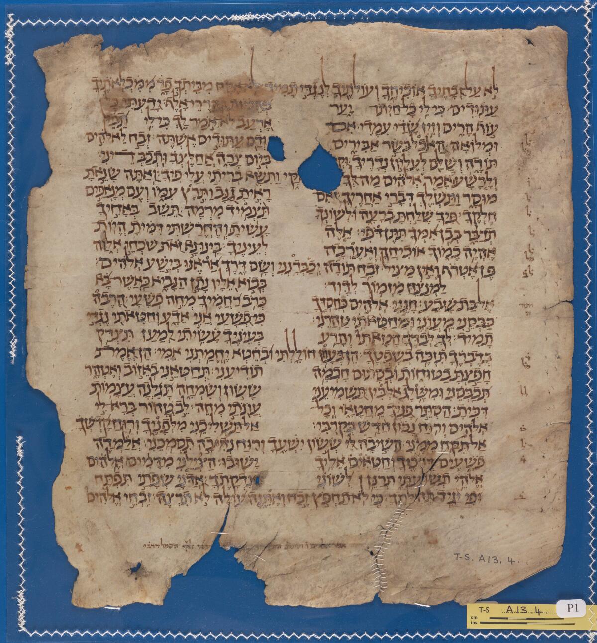 T-S A13.4, side 1