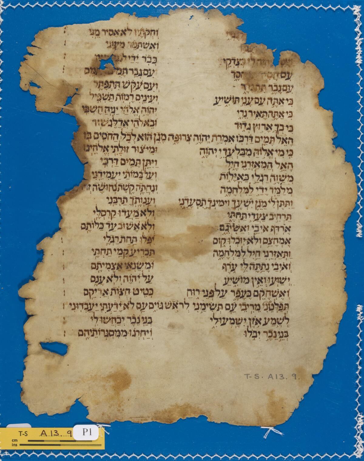 T-S A13.9, side 1